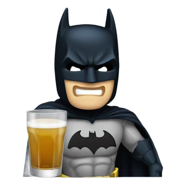 Batman drinking liquor sticker