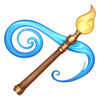 Wand with magic swirling around sticker