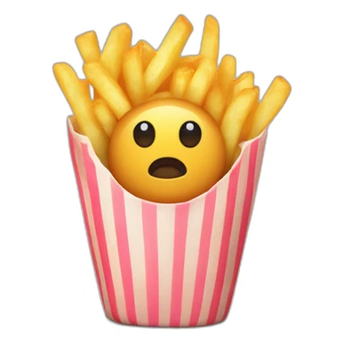 Peluche qui mange des frites sticker