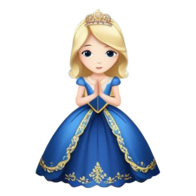 single character bowing or curtseying at a royal ball, with chandeliers in the background sticker