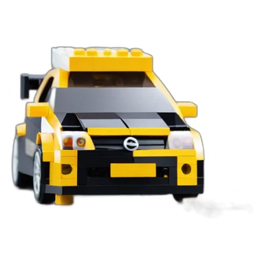 black opel astra h opc lego car sticker