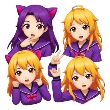 Make stikers about kisara in anime engage kiss sticker