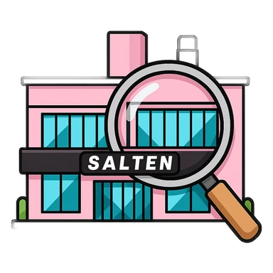 Make it cartoonish stickers: Add a magnifying glass over the partly pink, very stylish beauty salon building sticker
