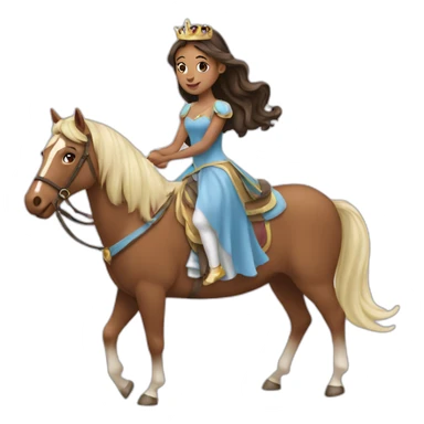 Princess Carrying a Horse sticker