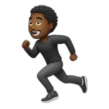 black man run with armed sticker