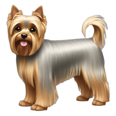 dog yorkshire terrier full body sticker