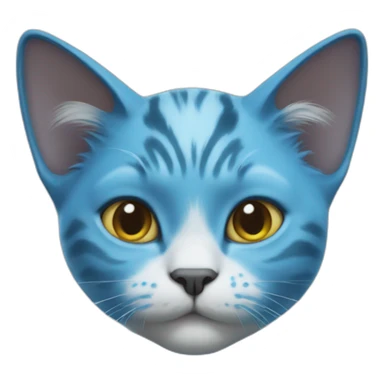 realistic blue smurf cat sticker
