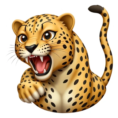 Leopard growling sticker