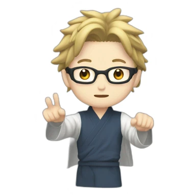 Satoru gojo qui fait un pouce sticker