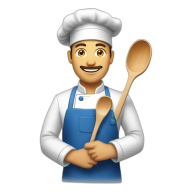 Cuisinier qui lève les main sticker