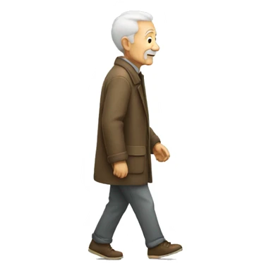 Old man walking sticker