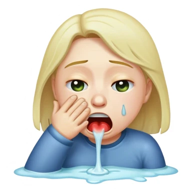 puking crying shitting sticker