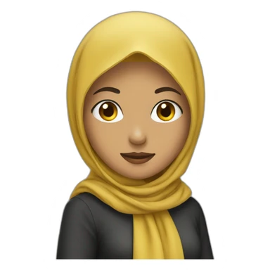 Hacker girl with hijab sticker