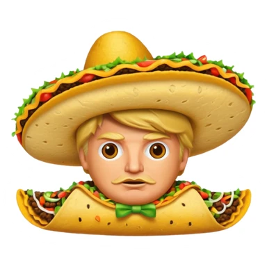 Donald trump dress as a taco sticker