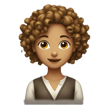  curly hair girl Jewish sticker