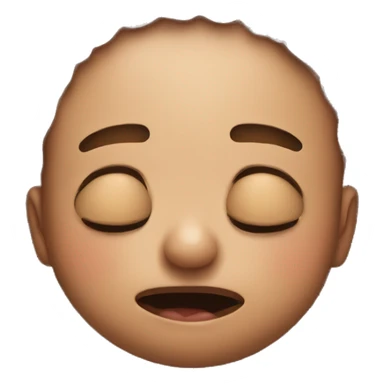 Sleeping with drool sticker