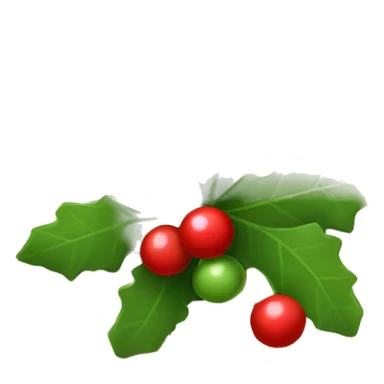 mistletoe with sniw sticker