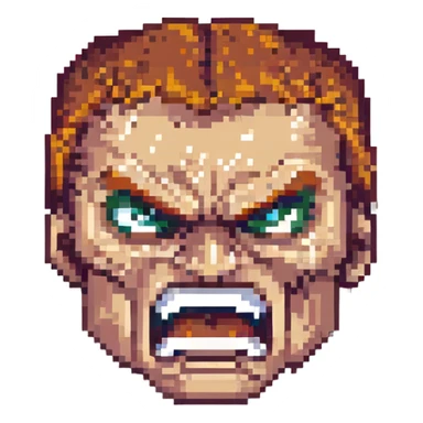 angry and aggressive face sticker