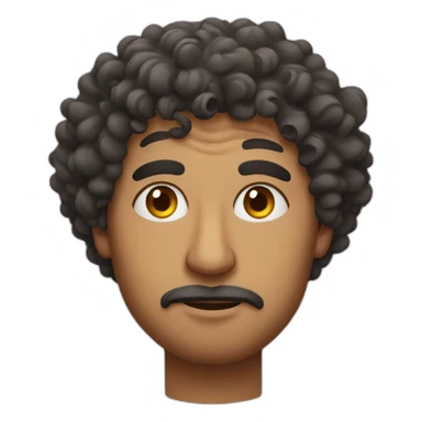 moroccan man with one messed up eye and curly hair sticker