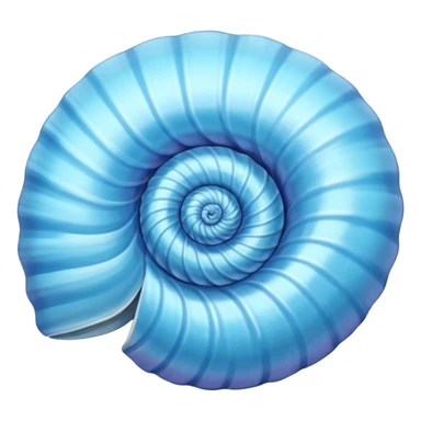 light blue spiral seashell sticker