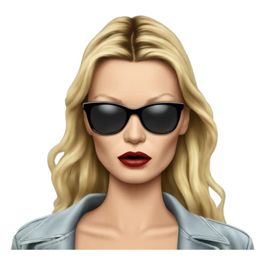 Kate Moss dressed like in 90s stockholm smoking a sigarette sticker