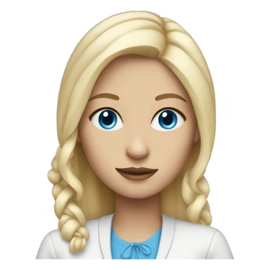 blonde girl in stylish outfit with blue eyes sticker