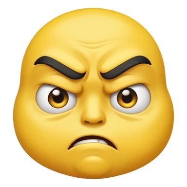 A Classic emoji, yellow character. Extreme disgust/ confusion. One eyebrow raised, one eyebrow lowered in anger. With a deep sneer on the mouth. sticker