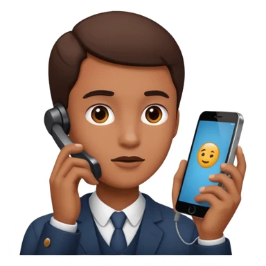 interacting with phone sticker