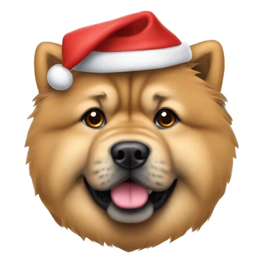 Chow Chow wearing a Santa Hat sticker