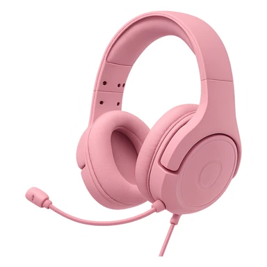 pink game headset sticker