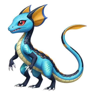 Meloetta-Dewott-Salandit-Nargacuga-Pokémon-Fakémon-fusion-hybrid-creature sticker