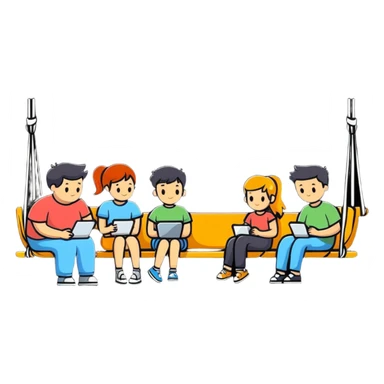 group of friends hanging out sticker
