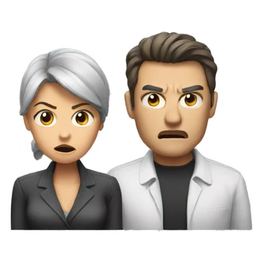 angry person with woman sticker