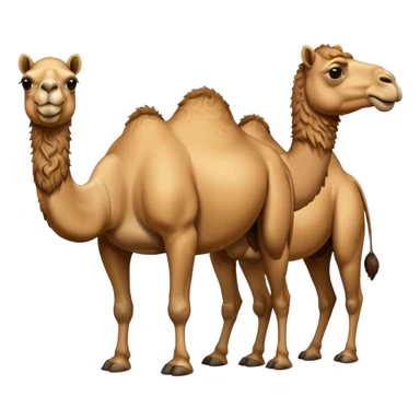 High resolution camels without fur sticker
