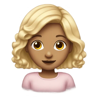 cute drawing girl with blond hair sticker