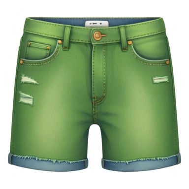 green jean shorts sticker