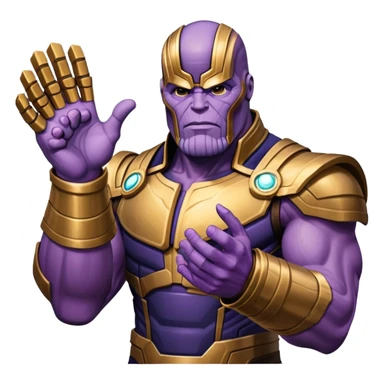 Thanos with gauntlet infinity sticker