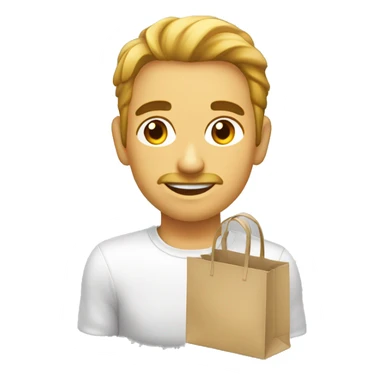 bolsas de compra blancas y plateadas sticker