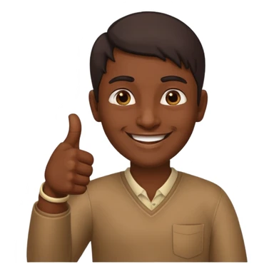 Indian with thumbs up sticker