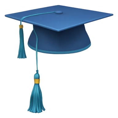 Education hat 3d sticker