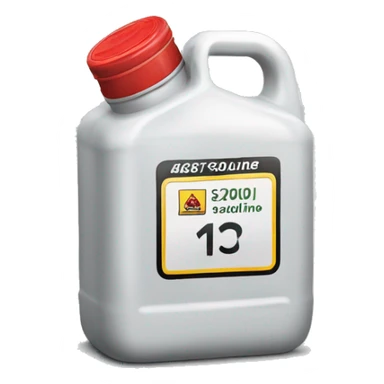Standard canister of gasoline sticker
