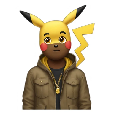 Kanye west as pikachu sticker