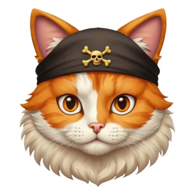 pirate cat with eye patch sticker