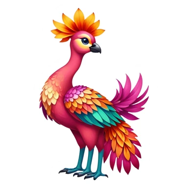 Colorful exotic tropical floral Falvie-Fionbri, full body sticker