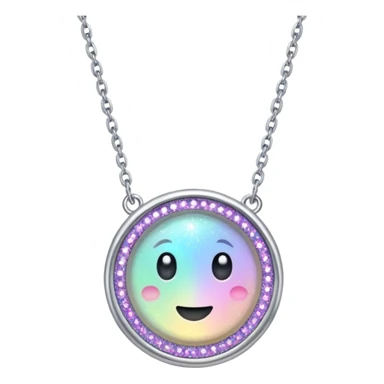 Glitter necklace sticker