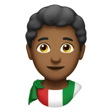 Brown person With Italian flag sticker