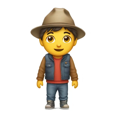 niño con gorrito y pulgar arriba sticker