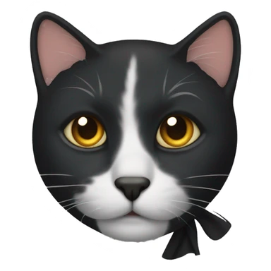 Un gato negro durmiedo sticker