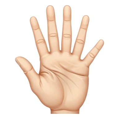 A hand with five fingers raises the first three fingers only sticker