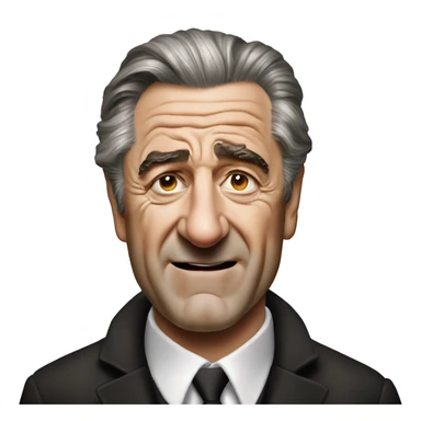 robert deniro portrait realistic rotten teeth swaggy haircut sticker